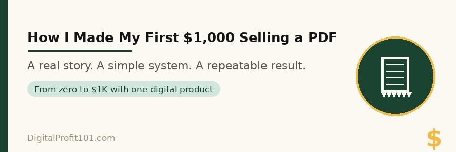One PDF. One clear strategy. $1,000 in 47 days — without a single paid ad