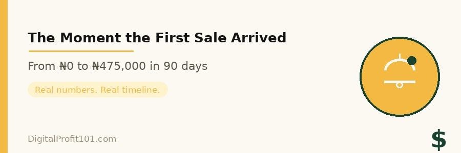 That first sale notification changes everything — it proves the model works
