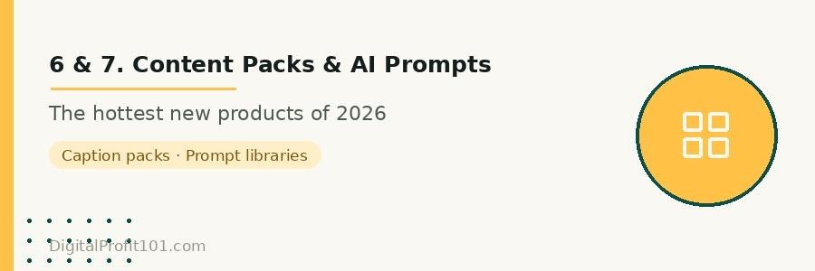 Content packs and AI prompt libraries are two of the hottest digital products of 2026